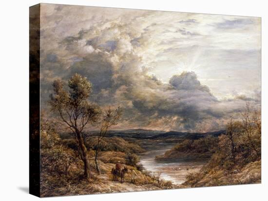 Sun Behind Clouds, 1874-John Linnell-Stretched Canvas