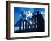 Sun Behind Temple of Poseidon-Larry Lee-Framed Premium Photographic Print