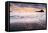 Sun Break Seascape at Pfeiffer Beach Big Sur California Coast-Vincent James-Framed Stretched Canvas
