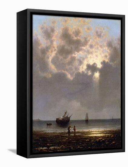Sun Breaking Through the Clouds-Martin Johnson Heade-Framed Stretched Canvas