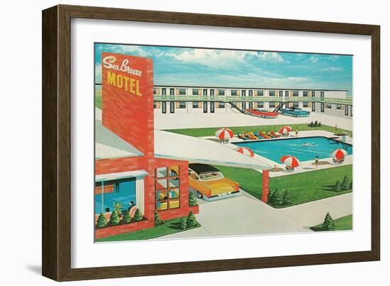 Sun Breeze Motel-null-Framed Art Print