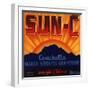 Sun C Brand - Indio, California - Citrus Crate Label-Lantern Press-Framed Art Print
