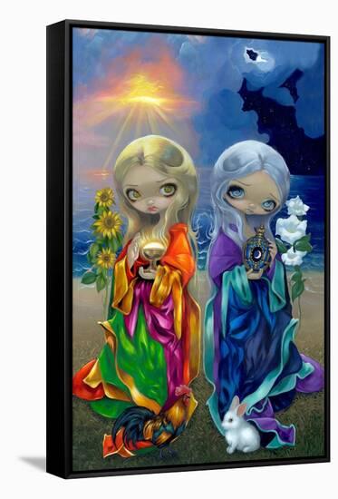 Sun Child and Moon Child-Jasmine Becket-Griffith-Framed Stretched Canvas