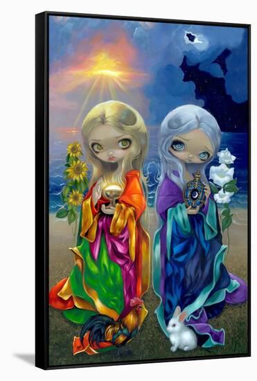 Sun Child and Moon Child-Jasmine Becket-Griffith-Framed Stretched Canvas