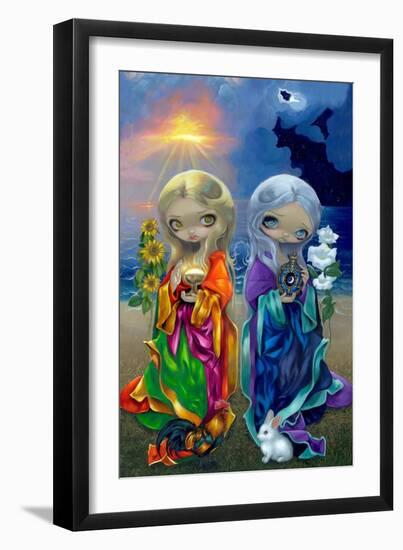 Sun Child and Moon Child-Jasmine Becket-Griffith-Framed Art Print