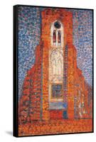 Sun, Church in Zeeland; Zoutelande Church Facade-Piet Mondrian-Framed Stretched Canvas