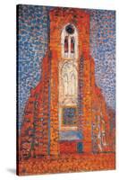 Sun, Church in Zeeland; Zoutelande Church Facade-Piet Mondrian-Stretched Canvas