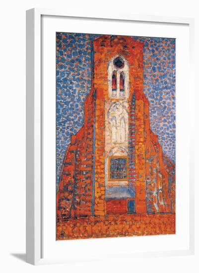 Sun, Church in Zeeland; Zoutelande Church Facade-Piet Mondrian-Framed Giclee Print