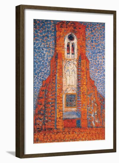 Sun, Church in Zeeland; Zoutelande Church Facade-Piet Mondrian-Framed Giclee Print