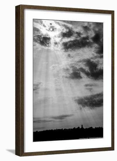 Sun Coming Through the Clouds-null-Framed Photo