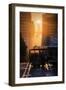 Sun Cresting the Bay Bridge, California Street, San Francisco-Vincent James-Framed Photographic Print