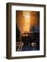 Sun Cresting the Bay Bridge, California Street, San Francisco-Vincent James-Framed Photographic Print