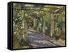 Sun Dappled Garden with Trellis-Colin Campbell Cooper-Framed Stretched Canvas