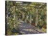 Sun Dappled Garden with Trellis-Colin Campbell Cooper-Stretched Canvas