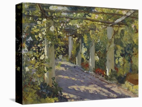 Sun Dappled Garden with Trellis-Colin Campbell Cooper-Stretched Canvas