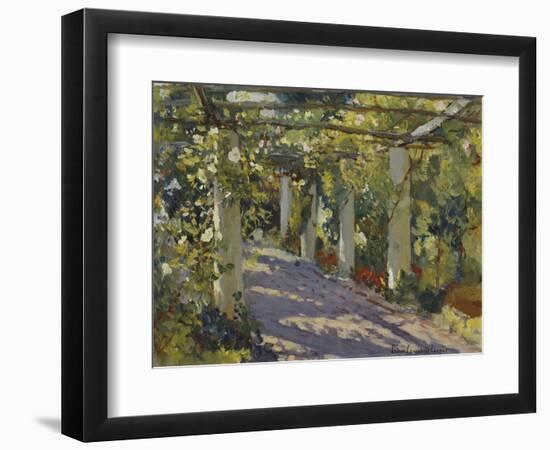 Sun Dappled Garden with Trellis-Colin Campbell Cooper-Framed Giclee Print