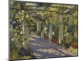 Sun Dappled Garden with Trellis-Colin Campbell Cooper-Mounted Giclee Print