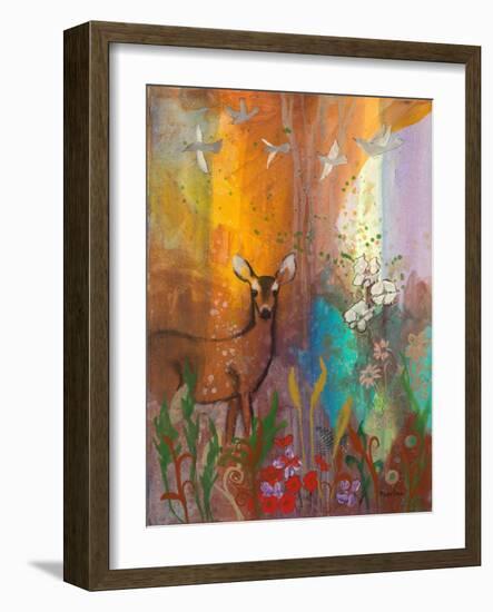 Sun Deer-Robin Maria-Framed Art Print