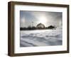 Sun Dog Forms Above the Desert Dome at Omaha's Henry Doorly Zoo, in Omaha, Nebraska-null-Framed Photographic Print