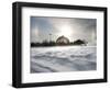 Sun Dog Forms Above the Desert Dome at Omaha's Henry Doorly Zoo, in Omaha, Nebraska-null-Framed Photographic Print