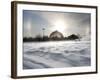 Sun Dog Forms Above the Desert Dome at Omaha's Henry Doorly Zoo, in Omaha, Nebraska-null-Framed Photographic Print