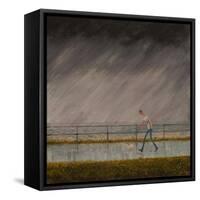 Sun down (Oil on Paper)-Chris Ross Williamson-Framed Stretched Canvas