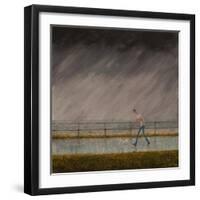 Sun down (Oil on Paper)-Chris Ross Williamson-Framed Giclee Print