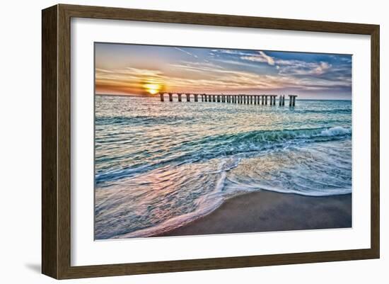 Sun Down-Mary Lou Johnson-Framed Art Print