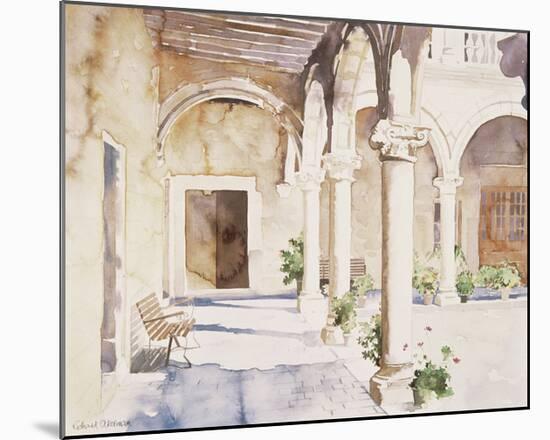 Sun-Drenched Cloisters-Richard Akerman-Mounted Premium Giclee Print