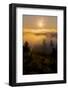 Sun Drenched Fog, Northern California Sunset, Above the Clouds-Vincent James-Framed Photographic Print