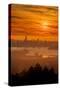 Sun Drop, Over San Francisco, Awe Inspiring Sunset View-Vincent James-Stretched Canvas