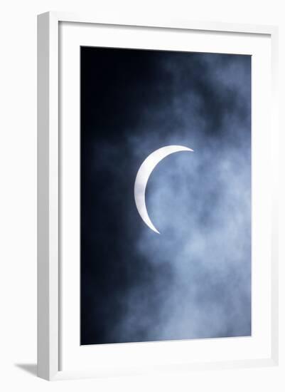 Sun Eclipse, Shadow of the Moon Covering the Sun-null-Framed Photographic Print