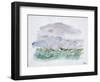 Sun filters through grey clouds in rural Finistere, Concarneau, Brittany.-Richard Lawrence-Framed Photographic Print