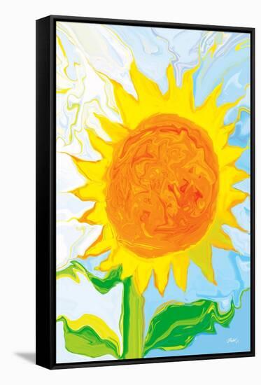 Sun Flower-Rabi Khan-Framed Stretched Canvas