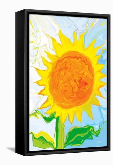 Sun Flower-Rabi Khan-Framed Stretched Canvas