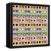 Sun Glasses Pattern-Leo Brazil-Framed Stretched Canvas