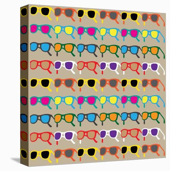 Sun Glasses Pattern-Leo Brazil-Stretched Canvas