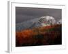 Sun Hits Fall Foliage Colors in the White Mountain National Forest in Twin Mountain, New Hampshire-null-Framed Photographic Print