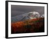 Sun Hits Fall Foliage Colors in the White Mountain National Forest in Twin Mountain, New Hampshire-null-Framed Photographic Print