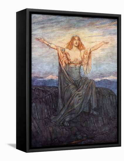 Sun, I hail thee! Hail, O light! Hail, O glorious day!', 1924-Arthur Rackham-Framed Stretched Canvas