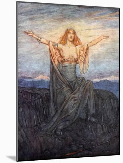 Sun, I hail thee! Hail, O light! Hail, O glorious day!', 1924-Arthur Rackham-Mounted Giclee Print