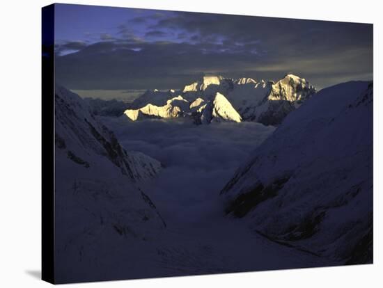 Sun Kissed Pumori, Nepal-Michael Brown-Stretched Canvas