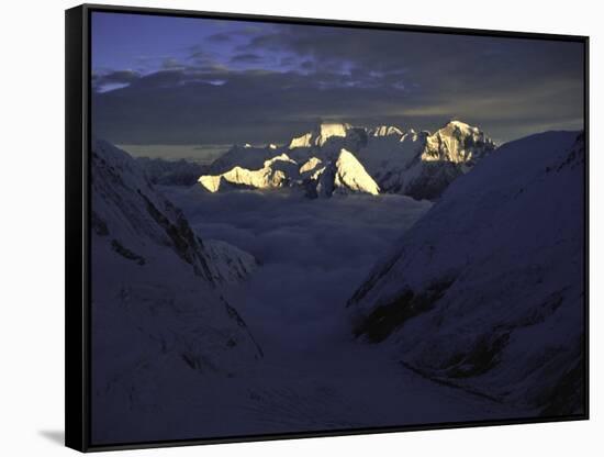 Sun Kissed Pumori, Nepal-Michael Brown-Framed Stretched Canvas