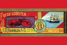 Pioneer Brand Fresh Lobster-Sun Lithograph Co-Framed Art Print