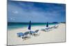 Sun loungers on world class Shoal Bay East beach, Anguilla, British Oversea territory, West Indies,-Michael Runkel-Mounted Photographic Print