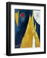 Sun, Mountain, Moon-Hyunah Kim-Framed Art Print