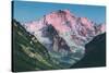 Sun on the Jungfrau, Swiss Alps-null-Stretched Canvas