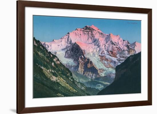 Sun on the Jungfrau, Swiss Alps-null-Framed Art Print