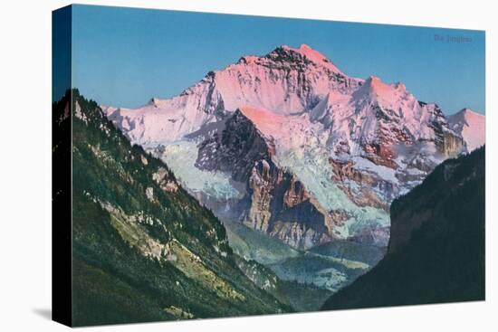 Sun on the Jungfrau, Swiss Alps-null-Stretched Canvas