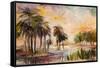 Sun on the Water-Mary Dulon-Framed Stretched Canvas